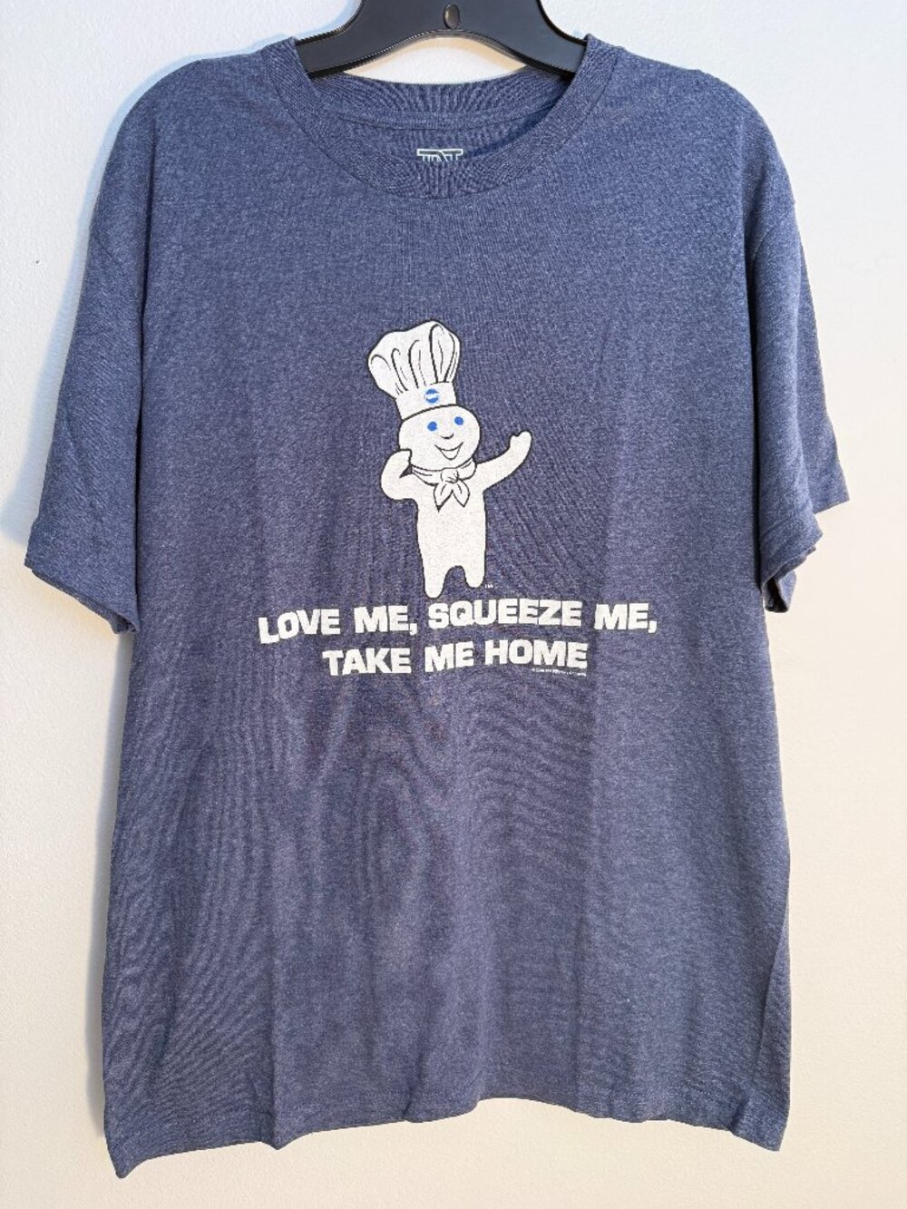 Pillsbury Doughboy Shirt Mens Large Blue Single Stitch Y2K Vintage TNT RN 18853